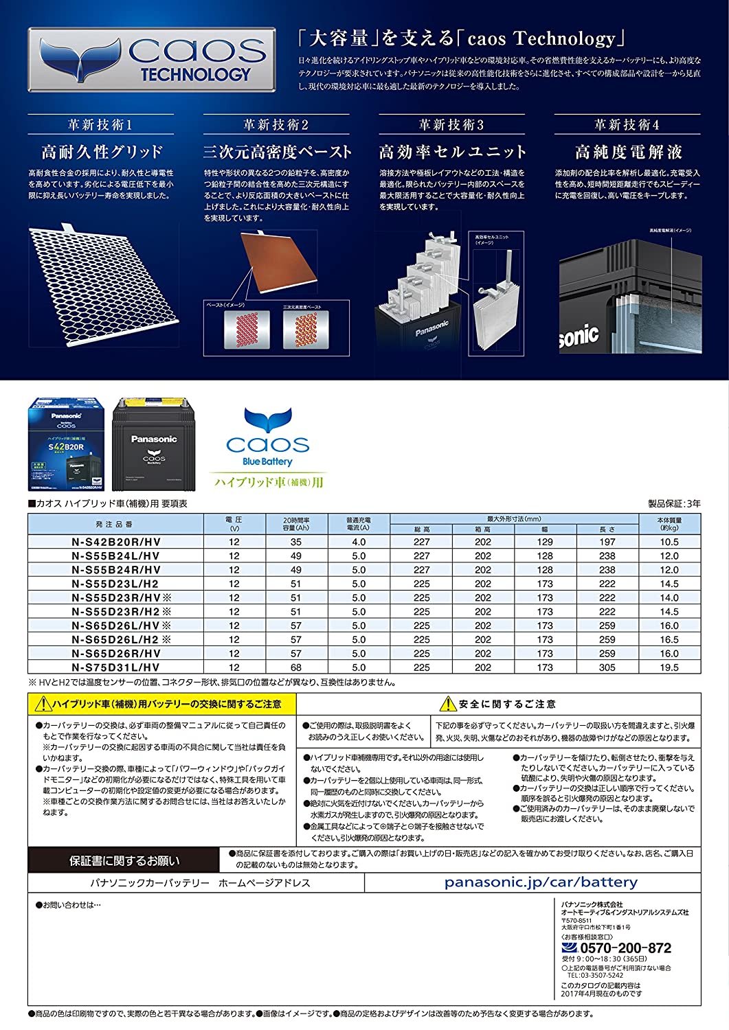 くるまでんき屋 / N-S42B20R/HV Panasonic ( パナソニック ) 国産車